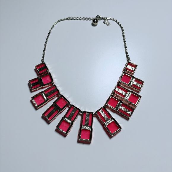 Kate Spade Y2K Hot Chip Necklace - Gold Plated Geometric Stone Statement Jewelry - Picture 7 of 7